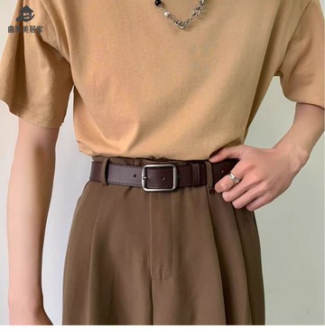 免運 真維斯男女通用針釦韓版耐用皮帶男簡約潮流百搭牛仔褲腰帶ins風Q1127