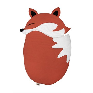 可愛小狐狸【BabyBites 鯊魚咬一口】西班牙進口純棉嬰幼兒多功能睡袋 - 紅狐 新生兒 彌月禮 新手爸媽