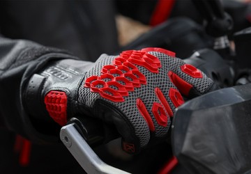 Klim 【美國KLIM】BAJA S4 防摔手套Black - Fiery Red  智慧觸控、通風舒適