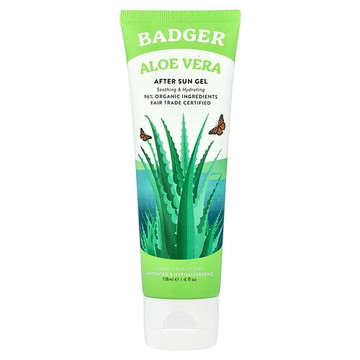 Badger, 蘆薈，曬後修護，無香型，4 液量盎司（118 克）