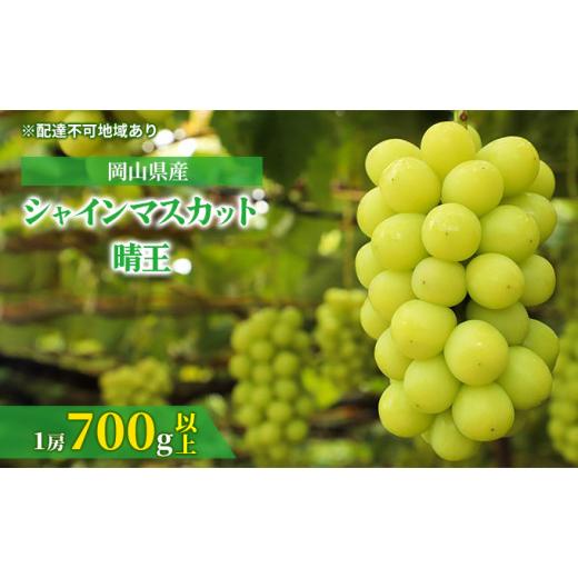 ふるさと納税 岡山県 瀬戸内市 ぶどう 2024年 先行予約 シャイン マスカット 晴王 1房 700g以上 化粧箱入り マスカット ブドウ 葡萄  岡山県産 国産 フルーツ …