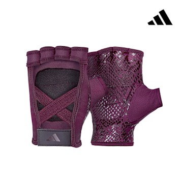 adidas 愛迪達 女用透氣防滑手套 (酒紅紫)