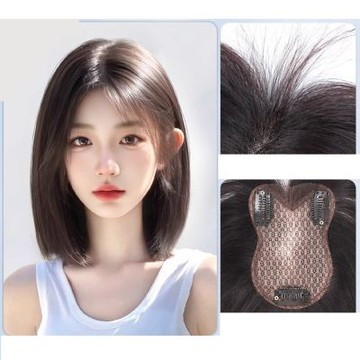 [米蘭精品] 現貨+預購 全真髮髮片透氣假髮片輕量免打理隱形增髮量假髮-遮白髮補髮高顱頂女假髮4款74lf61