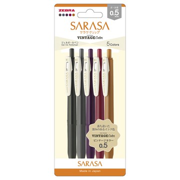 SARASA CLIP 0.5典雅風鋼珠筆(新色系)-5色組