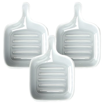 Puko 方形手柄醬料碟  灰色  3個