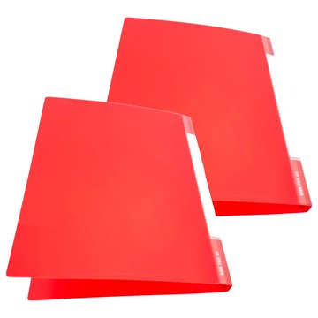 連勤牌文具 PP小背寬圓型夾 3孔 LC-9001-3R 紅色 3/4吋 A4 2本