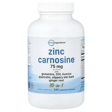 Micro Ingredients, 肌肽鋅，240 粒素食膠囊