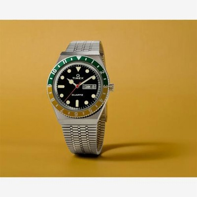 キュー イエロー グリーン 黄色 緑 ツートン TW2U61000 TIMEX