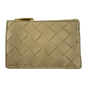 【BOTTEGA VENETA】BV Intrecciato 皮革卡夾/零錢包/鑰匙袋-淺褐色 689542VCPP3 9776