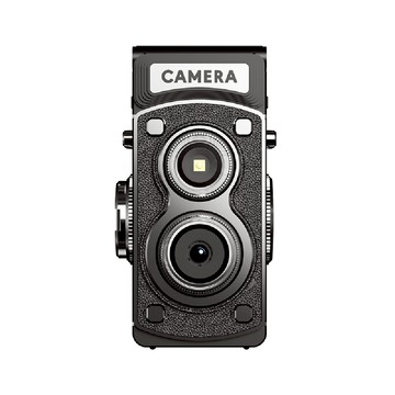 【Minicam 迷你拍】G17復古TLR雙眼Y8000迷你相機-黑 - 黑色-不加購記憶卡