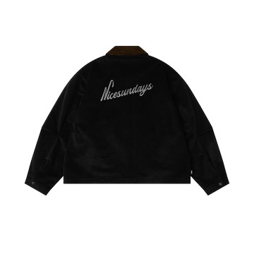 CORDUROY LOGO WORK JACKET BLACK