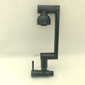 【商品熱賣】 入牆不鏽鋼招財貓機械臂水龍頭黑色不鏽鋼入牆單冷龍頭廚房衛生間 精品