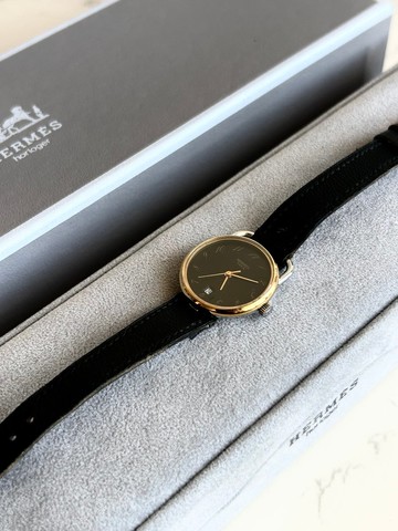 絕版古董錶 Hermes Arceau 二手男女裝皮革錶帶 手錶 腕錶 中古