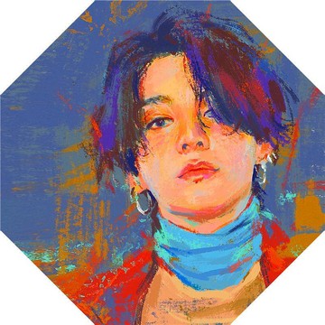 ✨臺灣出貨✨韓國BTS防彈少年團金泰亨田柾國雨傘防曬黑膠防紫外線禮盒遮陽傘