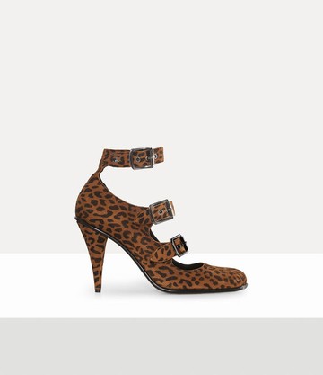 Vivienne Westwood Savage Heel Printed Suede Leopard 3-36 Women