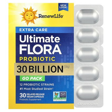 Renew Life, 特強護理，Ultimate Flora™ 益生菌，30 粒緩釋全素膠囊