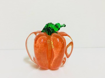 水晶玻璃 南瓜紙鎮 金玉滿堂