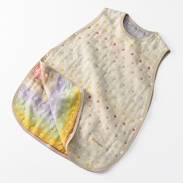 Yimono｜六層紗防踢背心 － 東瀛八色水玉 (薄款/ 大)