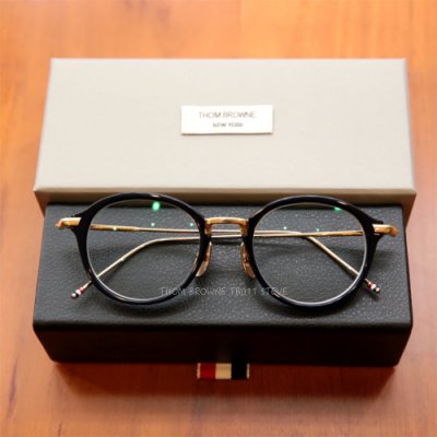 Thom Browne TB-011 18K Navy/Gold 眼鏡手造鈦合金日本製TB TB011 DITA