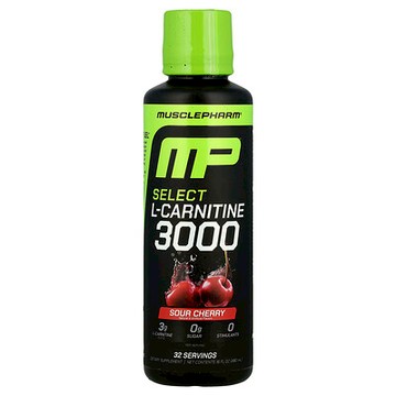MusclePharm, 精選 L-肉鹼 3000，酸櫻桃，16 液盎司（480 毫升）