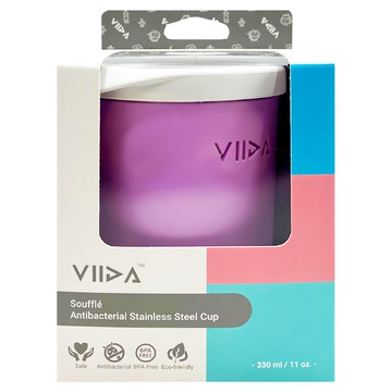 VIIDA Souffle 304L抗菌不鏽鋼杯  紫色  1個  330ml