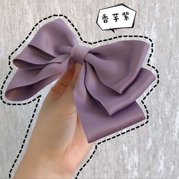 溫柔奶油色~日系絲帶頭飾韓國進口蝴蝶結發夾頂夾發卡女 韓版發飾