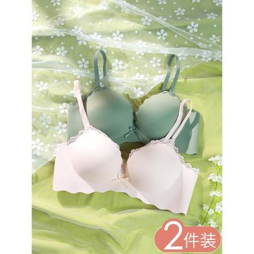 夏無痕內衣女小胸聚攏收副乳上托厚款無鋼圈調整型文胸防下垂胸罩