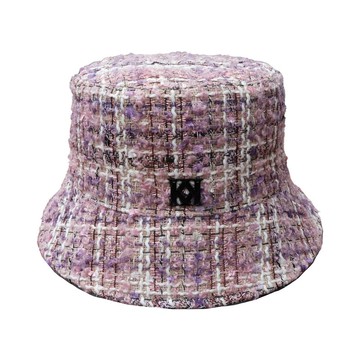 KAIKAI - Insomnia - 羊毛粗花呢漁夫帽 - 粉紫色