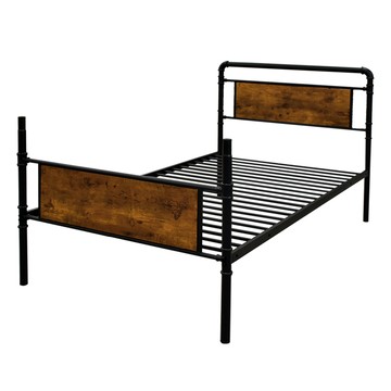 IHouse-水管工業風3.5尺鐵床/床台/床架/單人床