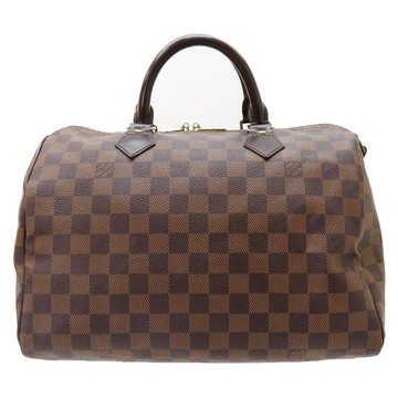 【二手名牌BRAND OFF】LOUIS VUITTON LV 路易威登 棕色 棋盤格 Speedy Bandouliere 30 兩用包 N41367