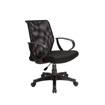 德里PP手低背網椅 低背-黑 DR02G