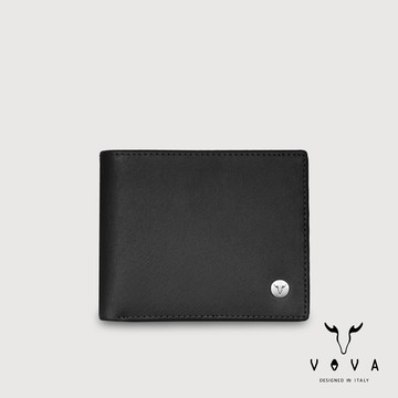 【VOVA 沃汎】台灣總代理 菲尼克斯 4卡零錢袋皮夾-黑色/VA135W007BK