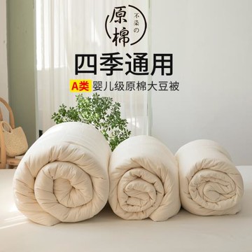 不染原棉A類大豆纖維春秋被子學生純棉冬被全棉雙人四季空調被芯