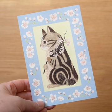 明信片 繪本中的貓 #16 美短