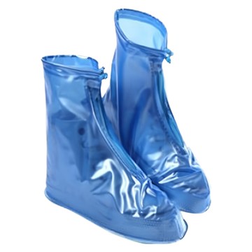 利雨防雨鞋套XL號-天藍色 防水防滑 輕巧易攜帶  1入