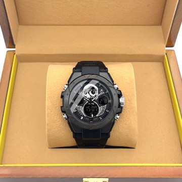 新款雙顯黑科技手表男學生休閑時尚青少年大表盤炫酷運動電子表男