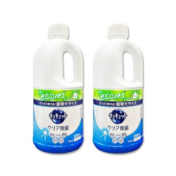 (2瓶任選超值組)日本KAO花王-珂珂透CUCUTE去重油汙除漬濃縮洗碗精補充瓶1250ml/瓶(泡沫食器洗滌清潔劑,廚房餐具砧板海綿洗碗凝露,碗盤亮白消臭洗潔精)