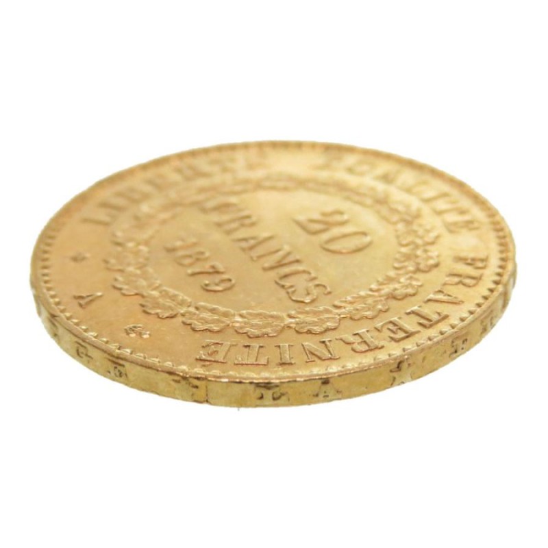 美品 フランス 20 フラン 1879 エンゼル REPUBLIQUE FRANCAISE K21.6YG AU900 ゴールド 金貨 メダル  0148 ヴィンテージ アンティーク | LINEショッピング