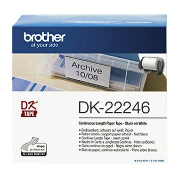 BROTHER 103mm DK-22246 耐用型紙質 白底黑字 原廠 連續 標籤帶【APP賺6%點數 領券最高折500】