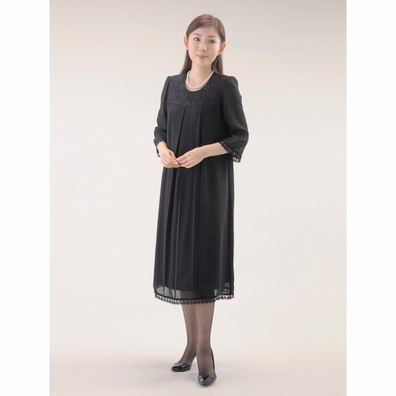 大きいサイズ レース切り替えシフォンワンピース 大きいサイズ ブラックフォーマル 礼服 喪服 レディース 通販 Lineポイント最大5 0 Get Lineショッピング