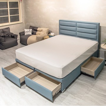 【obis】Cardi卡迪超耐抓貓抓皮單抽收納床底雙人5尺訂製顏色