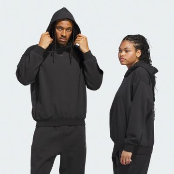 adidas 愛迪達 長袖上衣 男 女 帽T 刷毛 國際碼 ADI BB FL HOODY 黑 JX5597 (S3167)