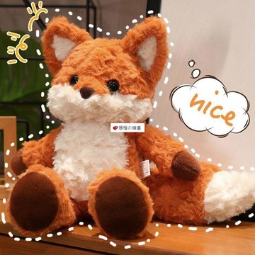 可開發票☆桃園出貨💕森林動物狐狸毛絨玩具公仔可愛橘色狐狸玩偶沙發靠枕生日禮物男女