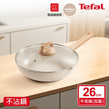Tefal法國特福 暖暖系列26CM不沾平底鍋（加蓋）（適用電磁爐）_廠商直送