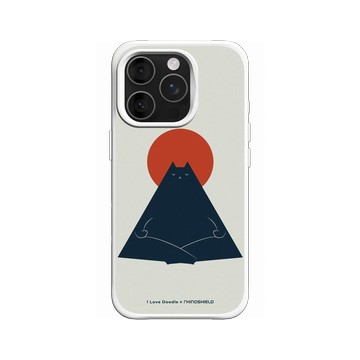 iPhone 16 Pro SolidX 白 - ilovedoodle (Lim Heng Swee) - Cat Landscape - Meditation 貓咪冥想
