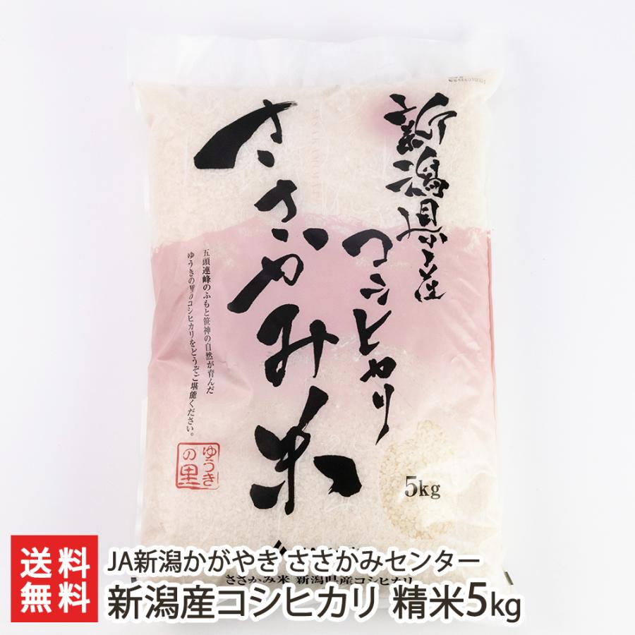 新潟 ささかみ産 コシヒカリ 精米5kg JA新潟かがやき ささかみセンター ギフト ギフトにも！ のし無料 送料無料