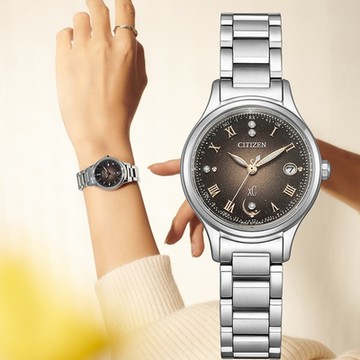 CITIZEN 星辰錶 xC 光動能 鈦金屬 時尚女錶-ES9490-79E