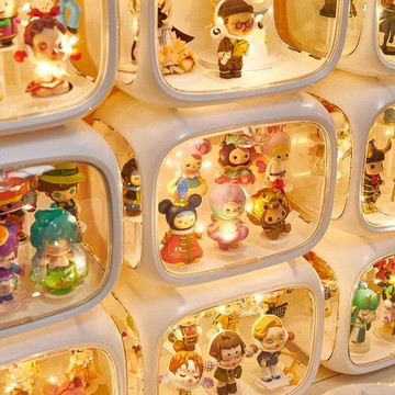 手辦展示架 亞克力透明展示架 泡泡瑪特展示架 防塵公仔收納盒