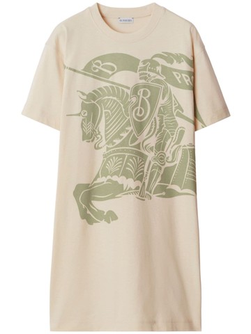 Burberry - Equestrian Knight cotton dress - women - Cotton - L - Neutrals