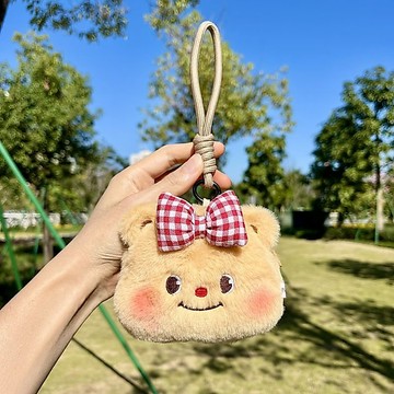 春季上新🌳桃園出貨🌳可愛黃油小熊零錢包學生耳機硬幣小包卡通便捷收納鑰匙包掛件禮物